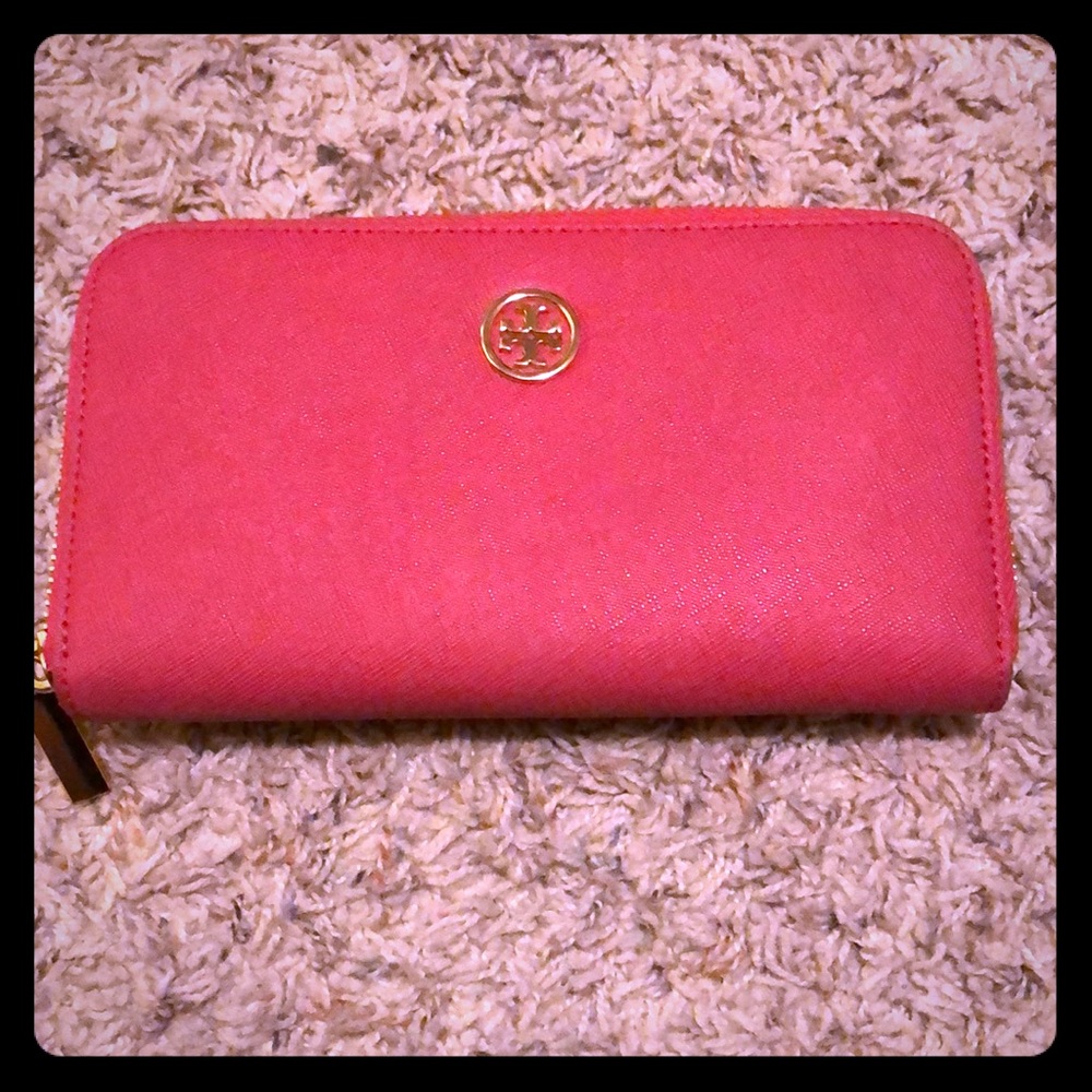 Tory Burch Wallet Pink /Gold